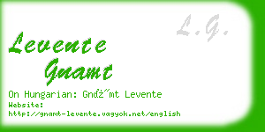 levente gnamt business card
